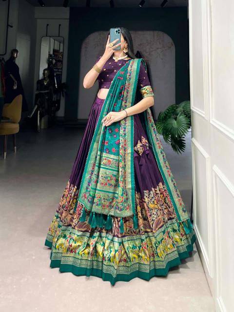 Artriddhs vol 16 silk purple Customized lehenga choli manufacturers